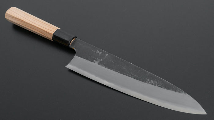 Hitohira Togashi White #2 Kurouchi Gyuto 210mm Hinoki Cypress Handle - HITOHIRA