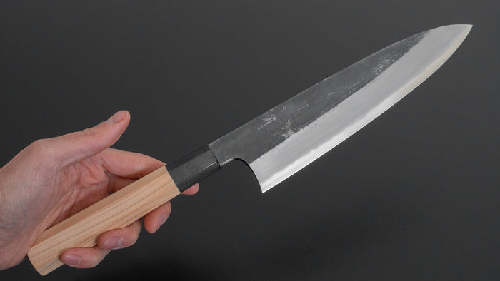 Hitohira Togashi White #2 Kurouchi Gyuto 210mm Hinoki Cypress Handle - HITOHIRA