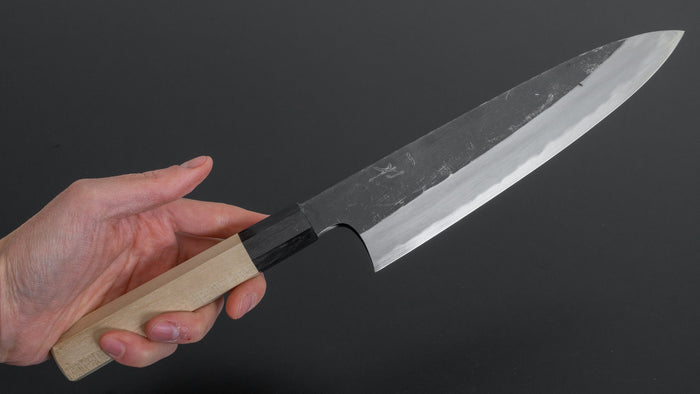Hitohira Togashi White #2 Kurouchi Gyuto 210mm Ho Wood Handle - HITOHIRA