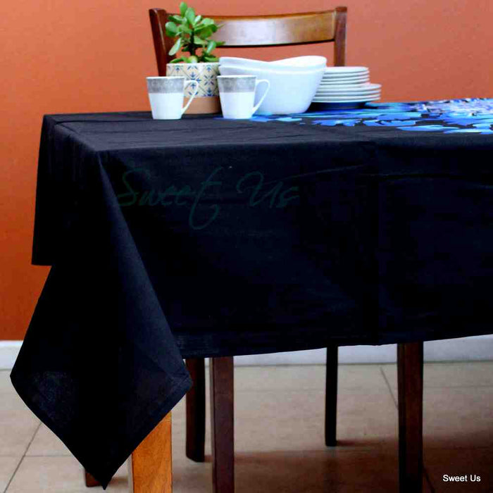 Ignis Cotton Flame Tablecloth Rectangle — Azure - Sweet Us
