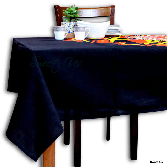 Ignis Cotton Flame Tablecloth Rectangle — Ember - Sweet Us