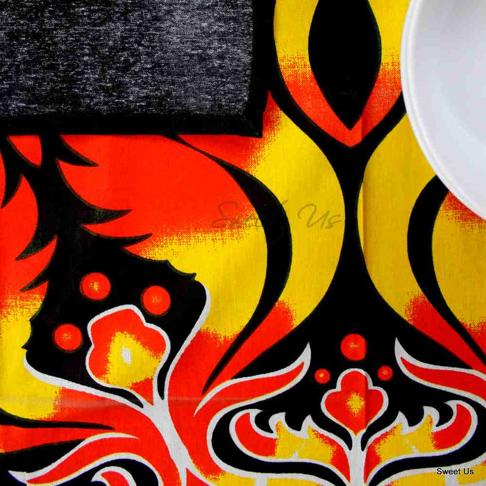 Ignis Cotton Flame Tablecloth Rectangle — Ember - Sweet Us