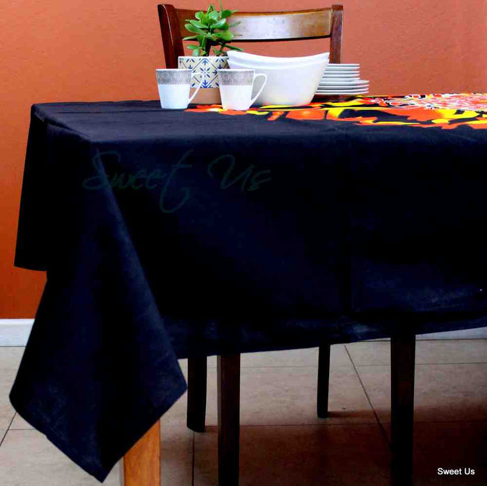 Ignis Cotton Flame Tablecloth Rectangle — Ember - Sweet Us