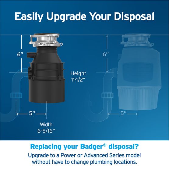 InSinkErator Badger 100 Garbage Disposal, 1/3 HP