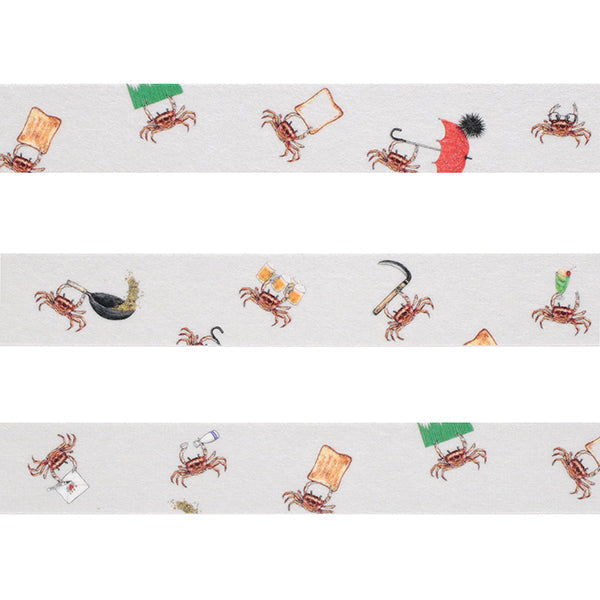 Itoya Naoya Hata Masking Tape (Crab, GY)