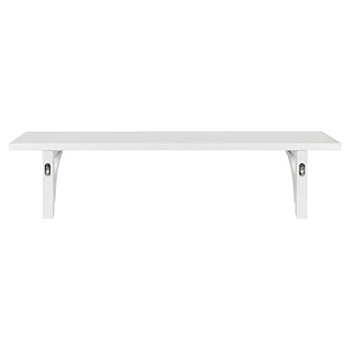 Kate and Laurel Corblynd Traditional Wood Wall Shelf, 36 inches, White