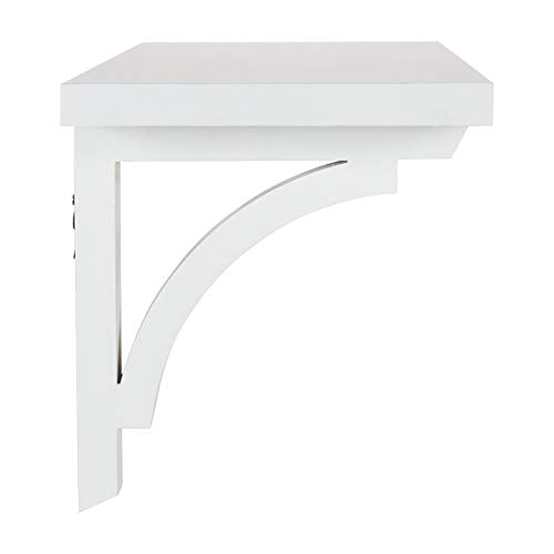 Kate and Laurel Corblynd Traditional Wood Wall Shelf, 36 inches, White