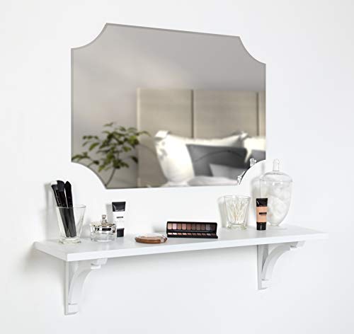Kate and Laurel Corblynd Traditional Wood Wall Shelf, 36 inches, White