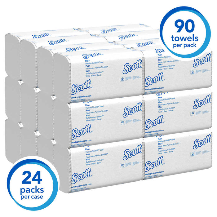 Kimberly Clark Kleenex Slimfold Towels: White, 7.5" x 11.6", 90 Sheets, 24 Count