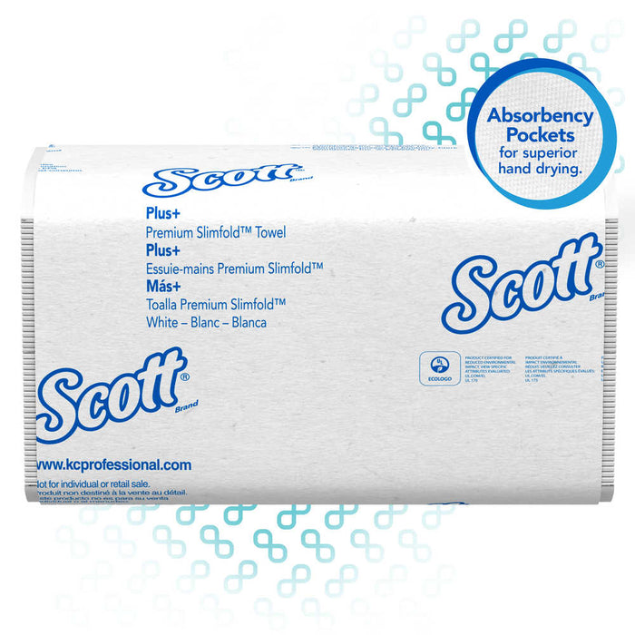 Kimberly Clark Kleenex Slimfold Towels: White, 7.5" x 11.6", 90 Sheets, 24 Count
