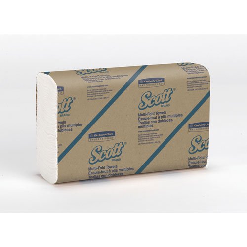 Kimberly Clark Scott Multi-Fold Towels: White, 9.25" x 9.5", 250 Sheets, 16 Count