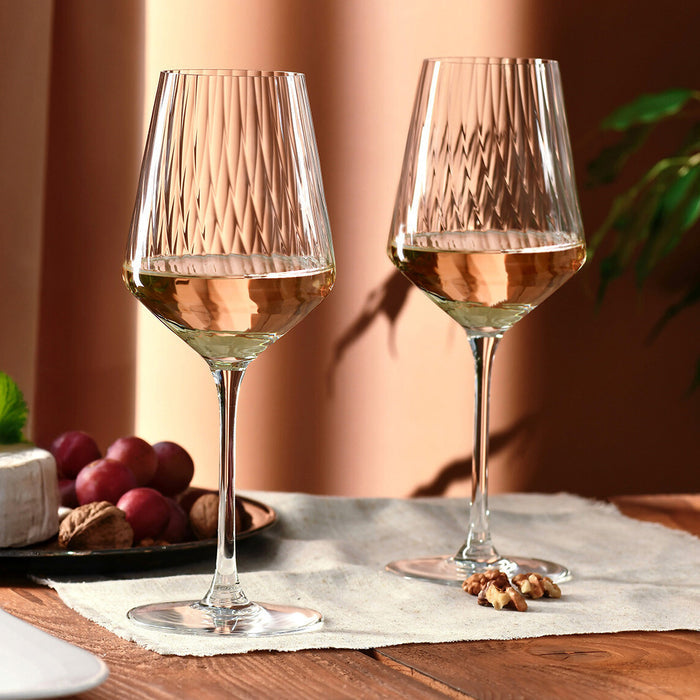 Krosno Avant-Garde Lumi Wine Glasses 450ml Set of 6 (Made in Poland)