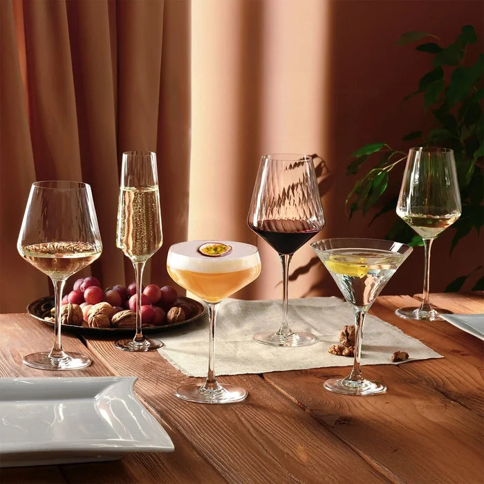 Krosno Avant-Garde Lumi Wine Glasses 450ml Set of 6 (Made in Poland)