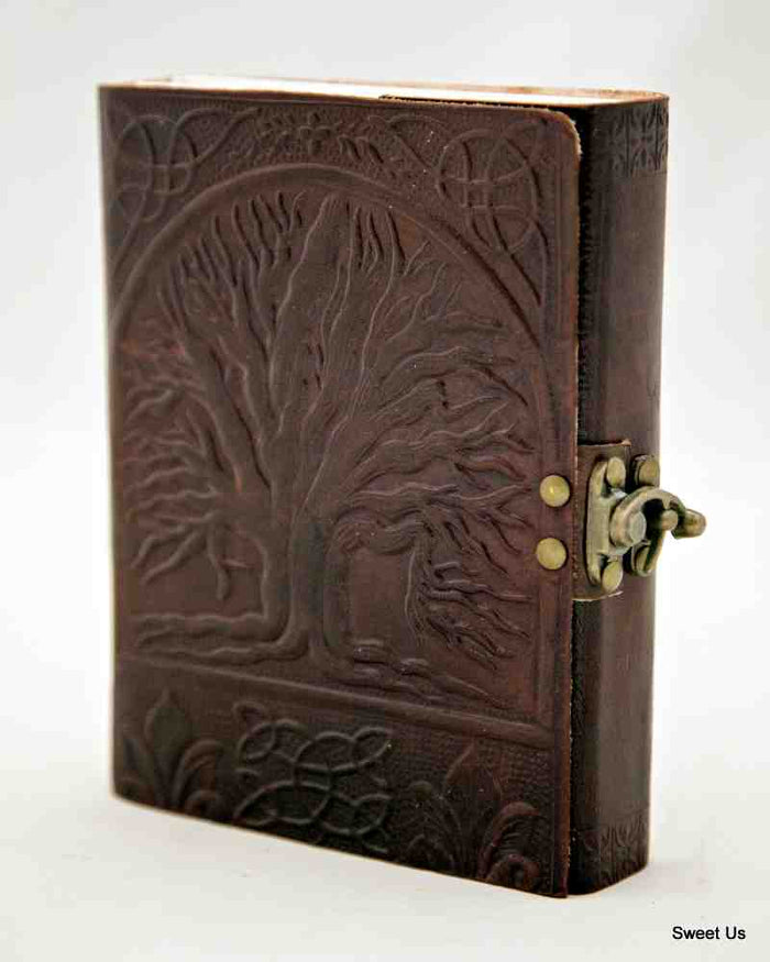 Leather Journal Tree of Life Notebook Travel Diary Notepad Art Sketchbook - Sweet Us
