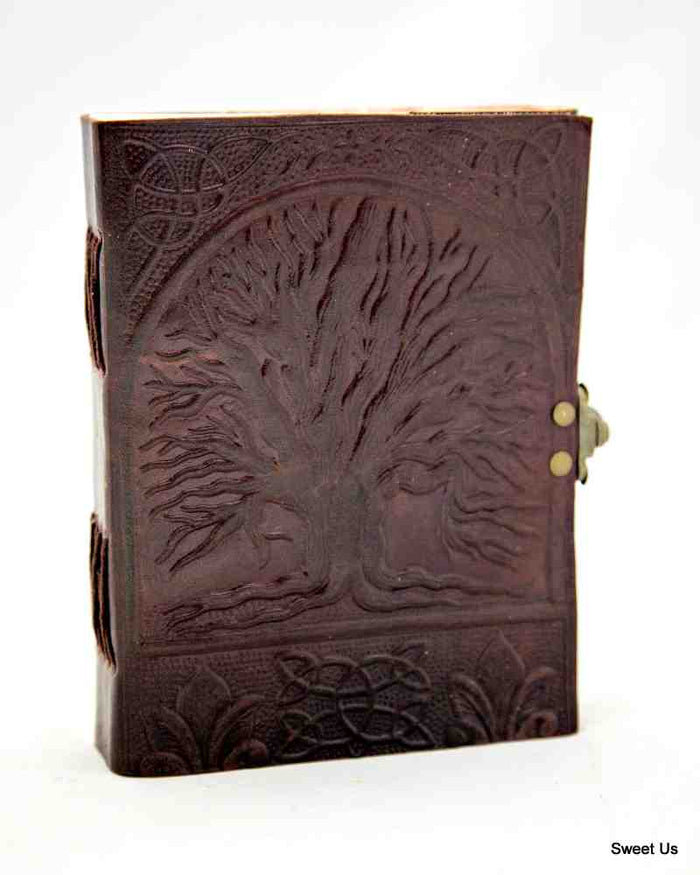 Leather Journal Tree of Life Notebook Travel Diary Notepad Art Sketchbook - Sweet Us