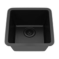 Lexicon Platinum 15" Black Quartz Single Composite Sink w/ Grid LP-1515 - Annie & Oak