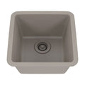 Lexicon Platinum 15" Concrete Quartz Single Composite Sink w/ Grid LP-1515 - Annie & Oak