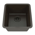 Lexicon Platinum 16" Mocha Quartz Single Composite Sink w/ Grid LP-1618 - Annie & Oak