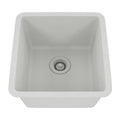 Lexicon Platinum 16" White Quartz Single Composite Sink w/ Grid LP-1618 - Annie & Oak