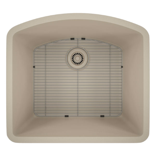 Lexicon Platinum 23" Beige Quartz Single Bowl Composite Sink w/ Grid LP-2321D - Annie & Oak