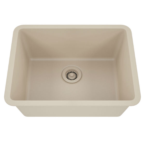 Lexicon Platinum 23" Beige Quartz Single Composite Sink w/ Grid LP-2318 - Annie & Oak