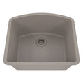 Lexicon Platinum 23" Concrete Quartz Single Bowl Composite Sink w/ Grid LP-2321D - Annie & Oak