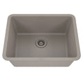Lexicon Platinum 23" Concrete Quartz Single Composite Sink w/ Grid LP-2318 - Annie & Oak