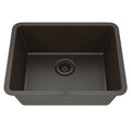 Lexicon Platinum 23" Mocha Quartz Single Composite Sink w/ Grid LP-2318 - Annie & Oak