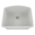 Lexicon Platinum 23" White Quartz Single Bowl Composite Sink w/ Grid LP-2321D - Annie & Oak