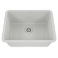 Lexicon Platinum 23" White Quartz Single Composite Sink w/ Grid LP-2318 - Annie & Oak
