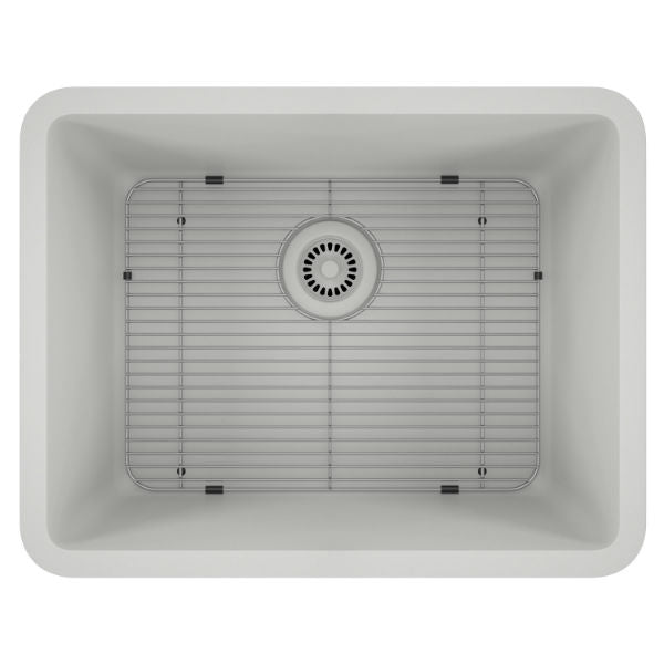 Lexicon Platinum 23" White Quartz Single Composite Sink w/ Grid LP-2318 - Annie & Oak