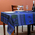Lightweight Cotton Floral Animal Print Tablecloth Rectangle 70x104 Blue Green - Sweet Us