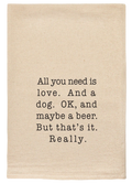 Love and a Dog Kitchen Towel