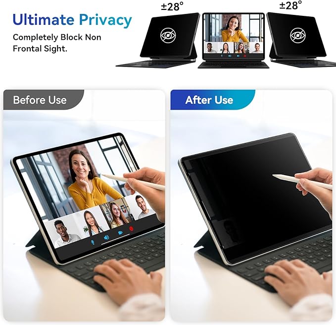Magnetic Privacy Screen Protector for iPad
