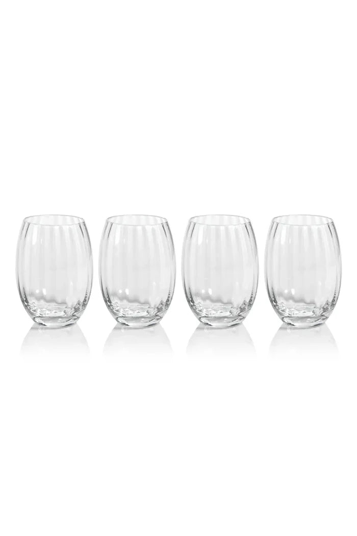 Malden Optic Stemless All-Purpose Glasses - Set of 4