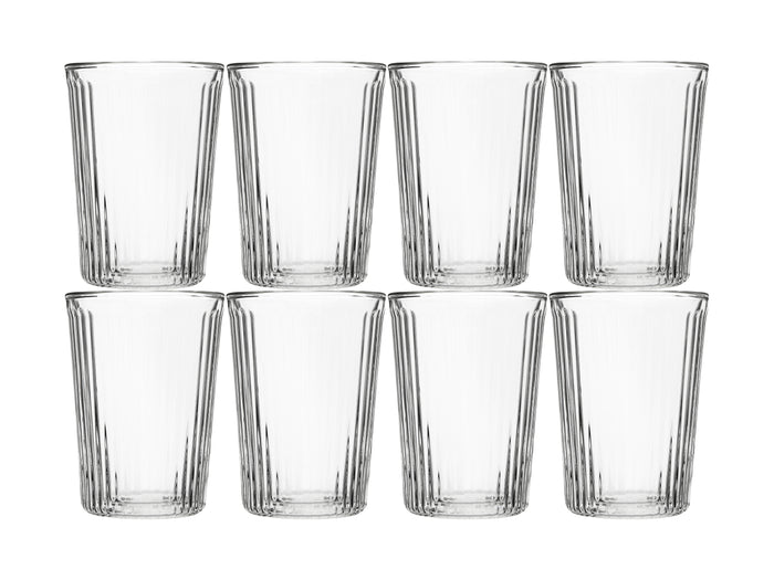 Maxwell & Williams Blend Stripey Double Wall Cup 250ml - Set of 8