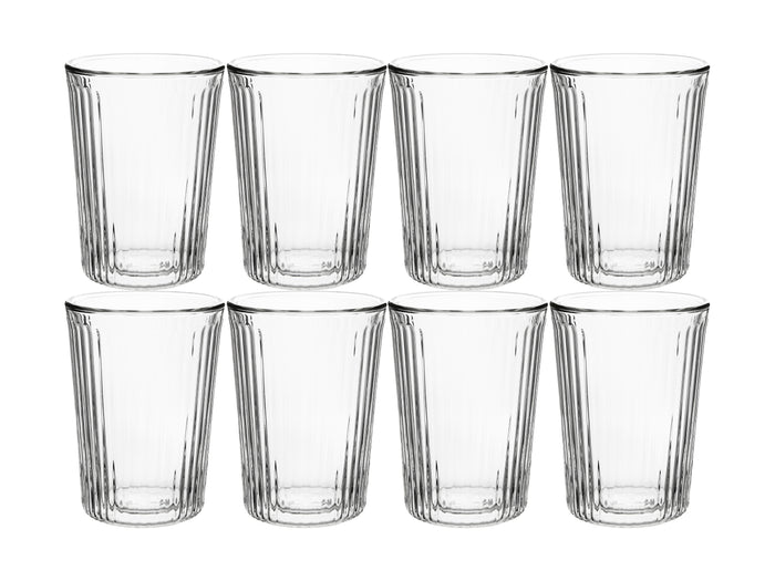 Maxwell & Williams Blend Stripey Double Wall Cup 250ml - Set of 8