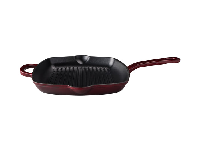 Maxwell & Williams Cast Iron Grill pan Merlot 26cm Gift Boxed