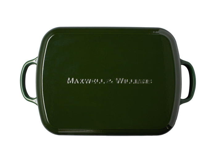 Maxwell & Williams Cast Iron Roaster English Racing Green 34x26cm / 5L Gift Boxed