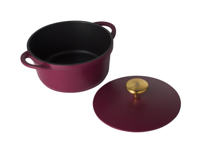 Maxwell & Williams Cast Lite Non-Stick Casserole 20cm / 2.4L Cherry Gift Boxed