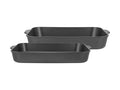 Maxwell & Williams Cast Lite Non-Stick Roaster Set of 2 Black Gift Boxed - 34/38cm