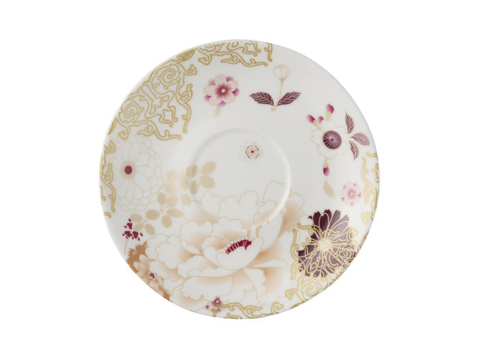 Maxwell & Williams Kimono Cup & Saucer 300ml - White - Gift Boxed