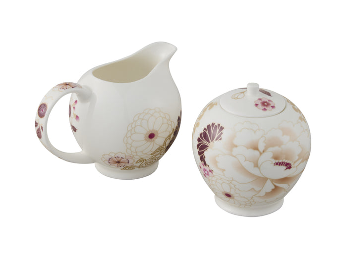 Maxwell & Williams Kimono Sugar & Creamer - White - Gift Boxed