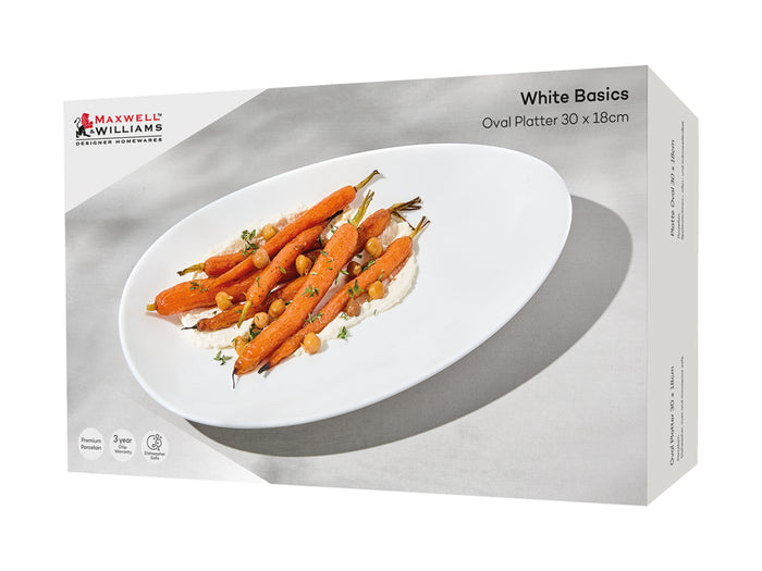 Maxwell & Williams White Basics Oval Platter - 30x18cm