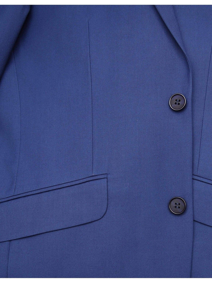 Men's Raphael Slim Fit Solid French Medium Blue Two Button 2 Piece Formal Suit