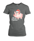 Merry christmas Pig Lovers - Men's and Women's t-shirt , Vneck, Hoodies - myfunfarm - clothing acceessories shoes for cow lovers, pig, horse, cat, sheep, dog, chicken, goat farmer