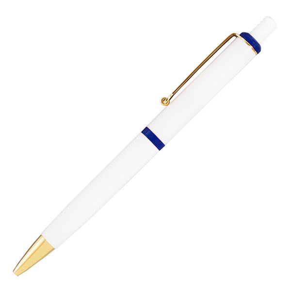Mighty Ballpoint Pen, White × Blue