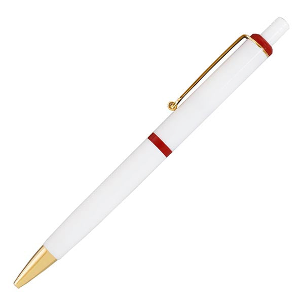Mighty Ballpoint Pen, White × Red