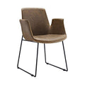 Modway Aloft EEI-1806-BRN 23" Brown Faux Leather Modern Farmhouse Dining Chair
