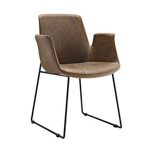 Modway Aloft EEI-1806-BRN 23" Brown Faux Leather Modern Farmhouse Dining Chair